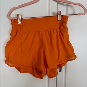 Lulu Lemon - Women's Athletic Orange Running Shorts